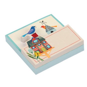 AVIAN FRIENDS BIRDHOUSE SHAPED MEMO PADS PB
