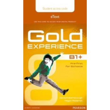 GOLD EXPERIENCE E-TEXT STUDENT'S ACCESS CARD B1+