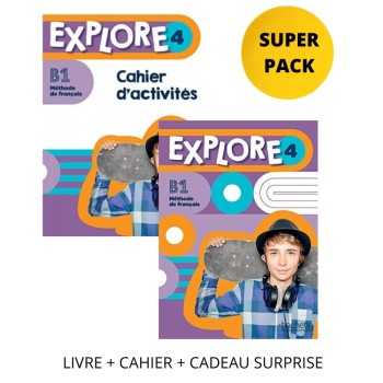 EXPLORE 4 SUPER PACK (LIVRE + CAHIER + CADEAU SURPRISE)