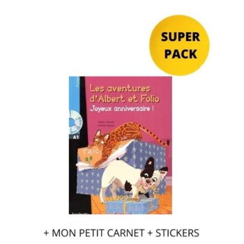 ALBERT ET FOLIO JOYEUX ANNIVERSAIRE SUPER PACK (+ MON PETIT CARNET + STICKERS)