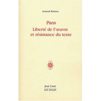 PANS LIBERTE DE L'OEUVRE ET RESISTANCE DU TEXTE POCHE