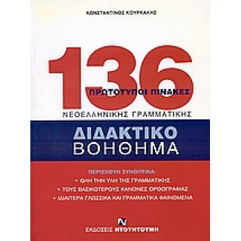 136 ΠΡΩΤΟΤΥΠΟΙ ΠΙΝΑΚΕΣ ΝΕΟΕΛΛΗΝΙΚΗΣ ΓΡΑΜΜΑΤΙΚΗΣ -136 ΠΙΝΑΚΕΣ ΓΡΑΜΜΑΤΙΚΗΣ (ΚΑΡΤΕΛΕΣ)-ΒΙΒΛΙΟ ΓΡΑΜΜΑ ΔΙΔΑΚΤΙΚΟ ΒΟΗΘΗΜΑ: ΠΕΡΙΕΧΟΥΝ Σ