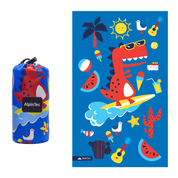ALPINTEC ΠΕΤΣΕΤΑ ΠΑΙΔΙΚΗ MICROFIBER 70x120cm SURF DINO ΜΠΛΕ