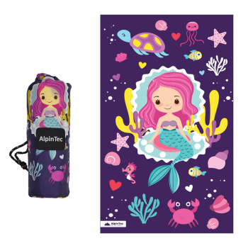 ALPINTEC ΠΕΤΣΕΤΑ ΠΑΙΔΙΚΗ MICROFIBER 70x120cm ΓΟΡΓΟΝΑ ΜΩΒ