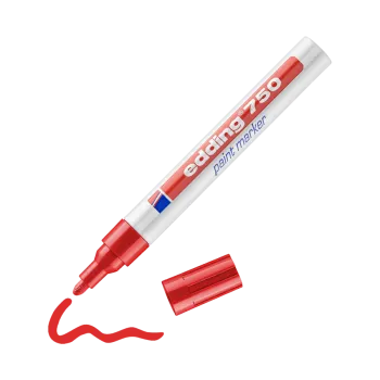 Edding Μαρκαδόρος Λαδιού  750 με μύτη 2-4mm Κόκκινο