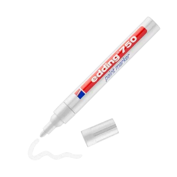 Edding Μαρκαδόρος Λαδιού  750 με μύτη 2-4mm Λευκό