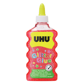 UHU GLITTER GLUE 177ML ΚΟΚΚΙΝΟ