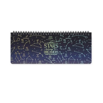 13-MONTH DIARY 2025 DESK PLANNER - STARS