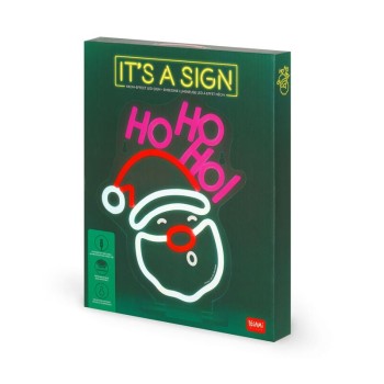 Neon-Effect LED Sign - It's A Sign Santa Claus