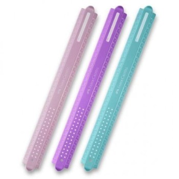 FABER CASTELL ΧΑΡΑΚΑΣ 30CM ΠΛΑΣΤΙΚΟΣ FABER CASTELL SPARKLE- 3 ΧΡΩΜΑΤΑ