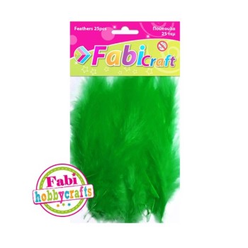 Πούπουλα 10gr 25 Τεμάχια Πράσινο Fabi