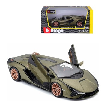 ΜΕΤΑΛΛΙΚΟ ΑΥΤΟΚΙΝΗΤΟ BURAGO 1/24 LAMBORGHINI SIAN FKP 37 GREEN