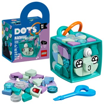 LEGO DOTS BAG TAG NARWHAL