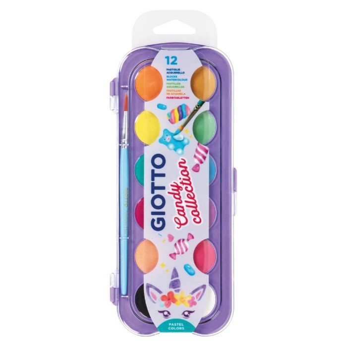 Νερομπογιές Giotto Candy Colors 12 Χρώματα Νερομπογιές Giotto Candy Colors 12 Χρώματα