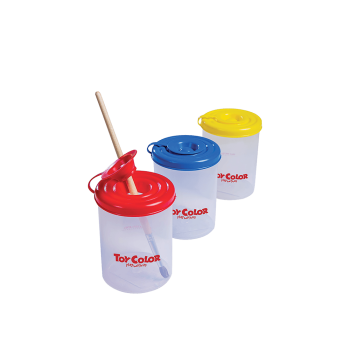 TOY COLOR ΔΟΧΕΙΟ ΧΡΩΜΑΤΟΣ ΜΕ ΚΑΠΑΚΙ ΠΛΑΣΤΙΚΟ PRIMARY ΑΣΣΟΡΤΙ