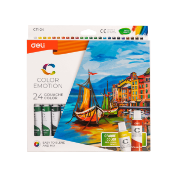 DELI ΤΕΜΠΕΡΑ 24 ΧΡΩΜΑΤΑ x 12ml COLOR EMOTION