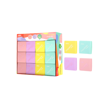 DELI ΒΙΤΡΙΝΑ ΓΕΜΑΤΗ ΓΟΜΑ 35x35x11mm MACARON ΑΣΣΟΡΤΙ 36 ΤΕΜΑΧΙΑ (Το προιόν πωλείται σε μεμονωμένα τεμάχια του ενός)