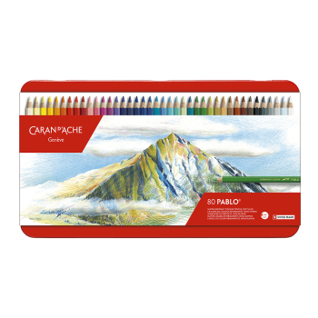 CARAN D'ACHE ΚΡΑΙΓΙΟΝ ΚΟΥΤΙ ΜΕΤΑΛΛΙΚΟ 80 ΧΡΩΜΑΤΑ Φ3.8mm PABLO