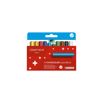 CARAN D'ACHE ΚΡΑΙΓΙΟΝ ΚΕΡΙΝΟ BLISTER 10 ΧΡΩΜΑΤΑ Φ8.55mm SWISSCOLOR