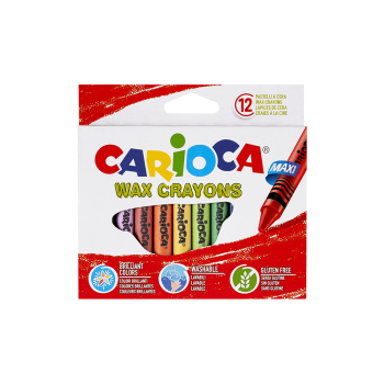 CARIOCA ΚΡΑΙΓΙΟΝ ΚΕΡΙΝΟ (ΚΗΡΟΜΠΟΓΙΕΣ) 12 ΧΡΩΜΑΤΑ WAX 12 TEMAXIA (Το προιόν πωλείται σε μεμονωμένα τεμάχια του ενός)