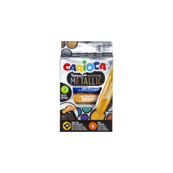 CARIOCA ΤΕΜΠΕΡΑ ΣΤΙΚ 6 ΧΡΩΜΑΤΑ METALLIC 6 ΤΕΜΑΧΙΑ
