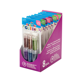 CARIOCA ΒΙΤΡΙΝΑ ΓΕΜΑΤΗ GLITTER ΣΚΟΝΗ 6 ΧΡΩΜΑΤΑ 8 ΤΕΜΑΧΙΑ (Το προιόν πωλείται σε μεμονωμένα τεμάχια του ενός)