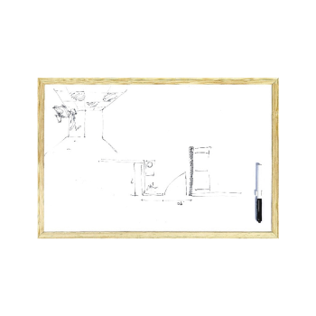 ΠΙΝΑΚΑΣ ΛΕΥΚΟΣ ΞΥΛΙΝΗ ΚΟΡΝΙΖΑ 80x120cm