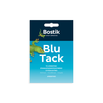 BOSTIK BLU-TACK 50gr 1 ΦΥΛΛΟ ORIGINAL ΜΠΛΕ 12 ΤΕΜΑΧΙΑ (Το προιόν πωλείται σε μεμονωμένα τεμάχια του ενός)