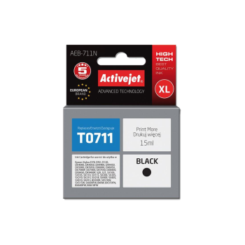 ACTIVE JET  INK ΣΥΜΒΑΤΟ  ΜΕ EPSON AEB-711N #T0711 BLACK 15ml (Ν) #C13T07114011