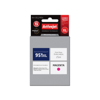 ACTIVE JET INK ΣΥΜΒΑΤΟ ΜΕ HP AH-951MRX #951XL MAGENTA 25ml (Α) #CN047AE