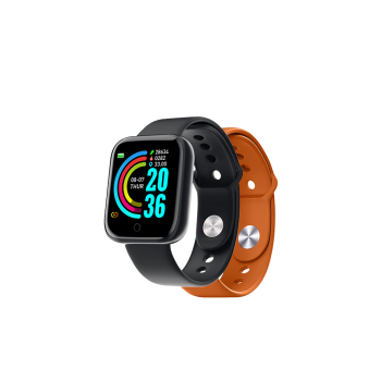 CELLY SMART WATCH ΜΕ ΑΝΤΑΛΛΑΚΤΙΚΟ ΛΟΥΡΑΚΙ ΠΟΡΤΟΚΑΛΙ 1.44' TOUCH SCREEN ΜΑΥΡΟ