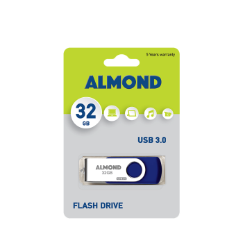 ALMOND FLASH DRIVE USB 3.0 32GB TWISTER ΣΚΟΥΡΟ ΜΠΛΕ