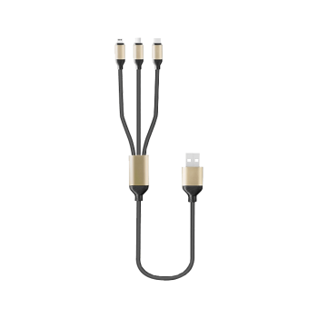 MTK ΚΑΛΩΔΙΟ USB 3 ΣΕ 1 MICRO USB-IPHONE-TYPE C ΜΑΥΡΟ
