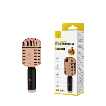 MTK ΜΙΚΡΟΦΩΝΟ ΑΣΥΡΜΑΤΟ BLUETOOTH HIFI ΠΑΙΔΙΚΟ 5W/1200mAh ΡΟΖ