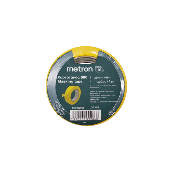METRON ΧΑΡΤΟΤΑΙΝΙΑ 60C 30mmx40m ΚΙΤΡΙΝΗ 8 ΤΕΜΑΧΙΑ (Το προιόν πωλείται σε μεμονωμένα τεμάχια του ενός)