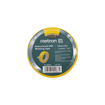 METRON ΧΑΡΤΟΤΑΙΝΙΑ 60C 38mmx40m ΚΙΤΡΙΝΗ 6 ΤΕΜΑΧΙΑ (Το προιόν πωλείται σε μεμονωμένα τεμάχια του ενός)