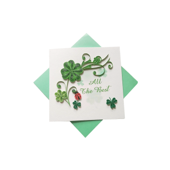 ORIGAMO ΚΑΡΤΑ ΕΥΧΕΤΗΡΙΑ QUILLING ALL THE BEST 16.2x16.5cm FILIGRANA