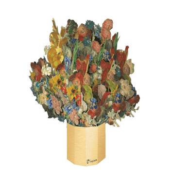 ORIGAMO ΚΑΡΤΑ ΕΥΧΕΤΗΡΙΑ ΑΝΑΔΥΟΜΕΝΗ 50η ΕΠΕΤΕΙΟΣ VAN GOGH 35x29.1cm LARGE FLORA