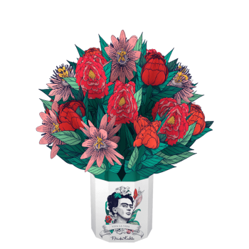 ORIGAMO ΚΑΡΤΑ ΕΥΧΕΤΗΡΙΑ ΑΝΑΔΥΟΜΕΝΗ VIVA LA VIDA FRIDA KAHLO 35x29.1cm LARGE FLORA
