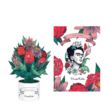 ORIGAMO ΚΑΡΤΑ ΕΥΧΕΤΗΡΙΑ ΑΝΑΔΥΟΜΕΝΗ VIVA LA VIDA FRIDA KAHLO 19.5x14.2cm MINI FLORA