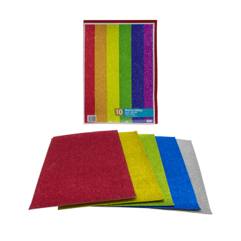 ΦΥΛΛΑ GLITTER 25x35cm 280gsm 5 ΧΡΩΜΑΤΑ ΑΣΣΟΡΤΙ 10 ΦΥΛΛΑ (Το προιόν πωλείται σε μεμονωμένα τεμάχια του ενός)