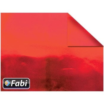 Χρυσοχάρτονο Fabi 50x70εκ Διπλής όψης Κόκκινο