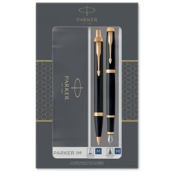 ΣΕΤ PARKER I.M. DUO LACQUER BLACK GT FOUNTAIN PEN - BALLPEN