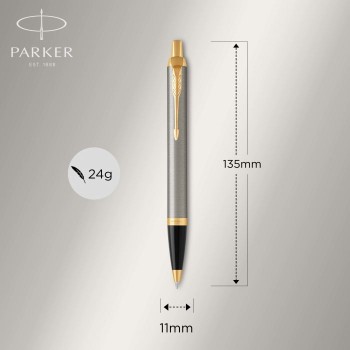 ΣΕΤ PARKER IM DUO BRUSH METAL GT ROLLERBALL-BALLPEN