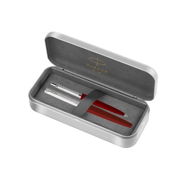 ΣΕΤ ΔΩΡΟΥ PARKER ΠΕΝΑ + ΣΤΥΛΟ BALLPEN JOTTER ORIGINAL CT RED ΣΕ ΜΕΤΑΛΛΙΚΟ ΚΟΥΤΙ ΔΩΡΟΥ 1171.6522.18