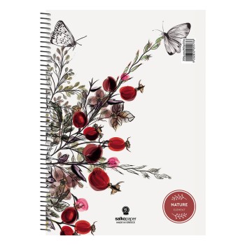 ΤΕΤΡΑΔΙΟ ΜΟΝΟ ΣΠΙΡΑΛ NATURE 2Θ 17Χ25 60Φ.