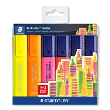 STAEDTLER Σετ μαρκαδόρων υπογράμισης 4+2 χρώματα