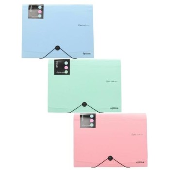 ΓΡΑΜΜΑΤΙΟΘΗΚΗ OPTIMA PASTEL ΜΕΣΑΙΑ (A4) 13 θήκες