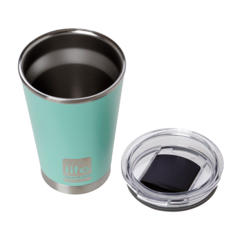 ΘΕΡΜΟΣ ΑΝΟΞΕΙΔΩΤΟΣ ECO LIFE DARK MINT 370ML ΜΕ ΔΙΑΦΑΝΟ ΚΑΠΑΚΙ ΔΙΠΛΟ ΤΟΙΧΩΜΑ