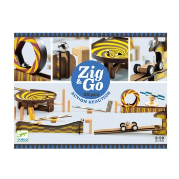 Djeco Κατασκευή Ντόμινο Zig & Go 45τεμ.